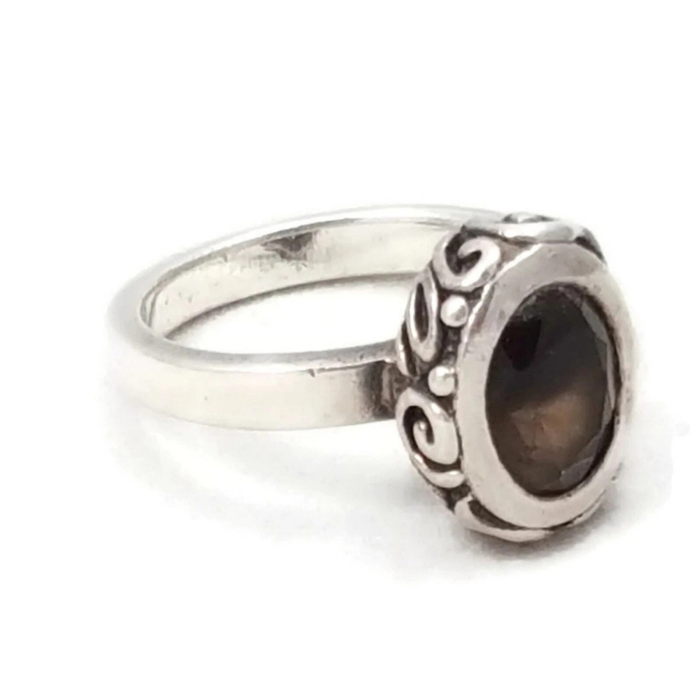 Vintage Silpada Sterling Silver 925 Smoky Quartz Ring